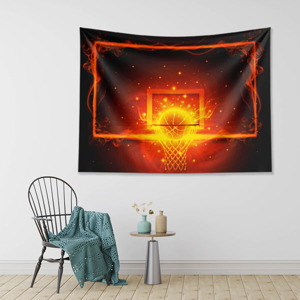 Alevli Basketbol Pota Duvar Örtüsü 5862