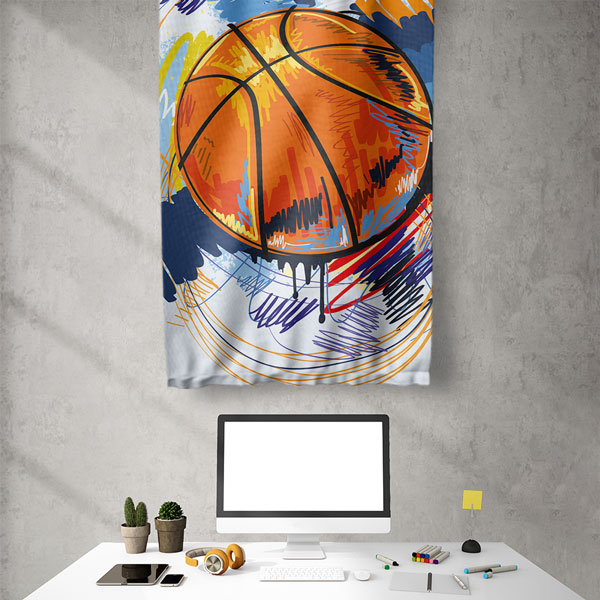 Basketbol Temalı Duvar Flaması 5903