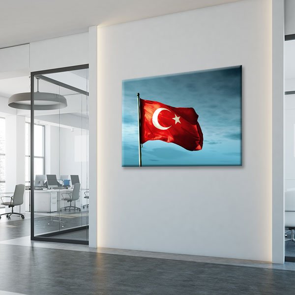 Türk Bayrağı Kanvas Tablo Duvar Dekoru 7724