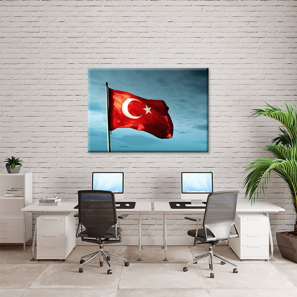 Türk Bayrağı Kanvas Tablo Duvar Dekoru 7724