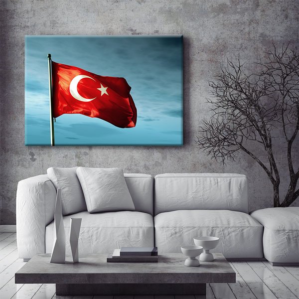 Türk Bayrağı Kanvas Tablo Duvar Dekoru 7724