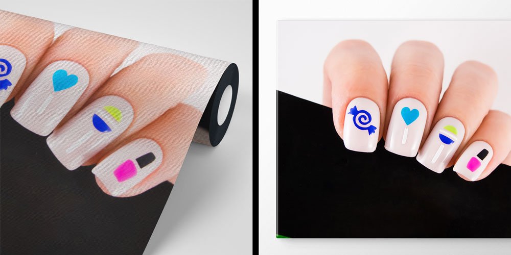 Renkli Nail Art Tasarımlı Güzellik Salonu Duvar Kağıdı 5705