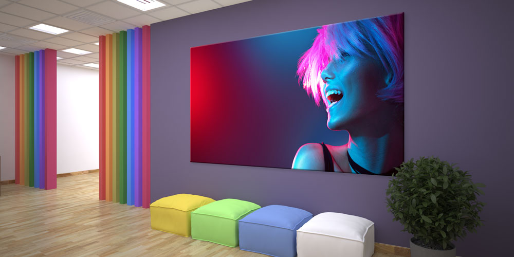 Neon Işıklı Kadın Portresi Duvar Dekoru 7919