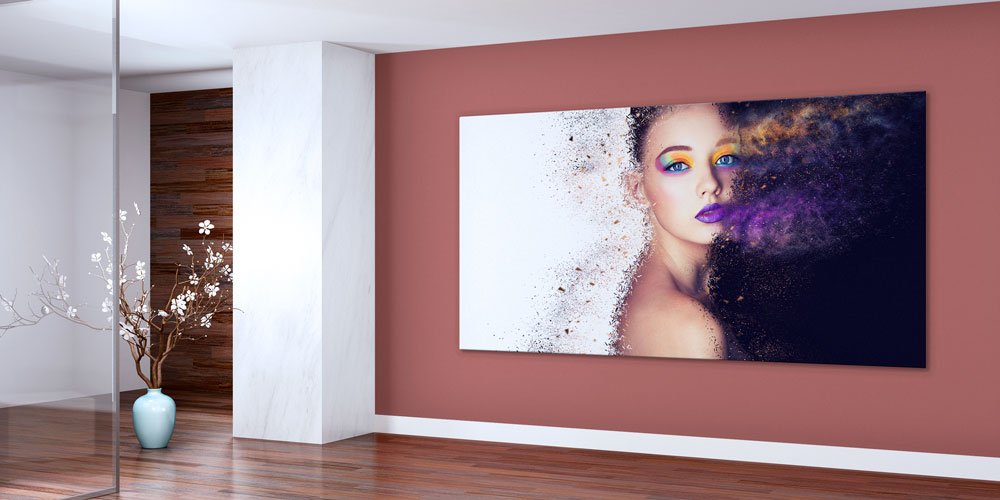 Renk Patlamalı Kadın Portresi Duvar Dekoru – 7939-DK