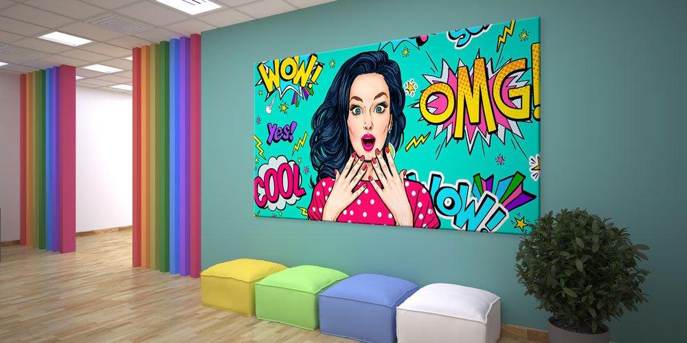 Pop Art OMG Duvar Dekoru – 7935-DK