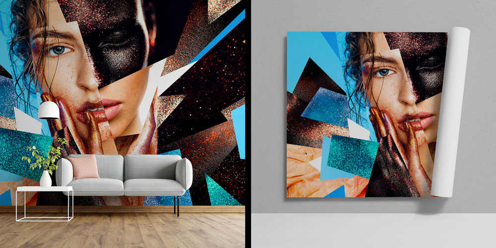 berber-kuafor-dekorasyon-5698-00 Modern Sanat Tarzı Kadın Portreli Kuaför Duvar Kağıdı 5698