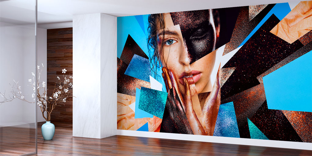 Modern Sanat Tarzı Kadın Portreli Kuaför Duvar Kağıdı 5698