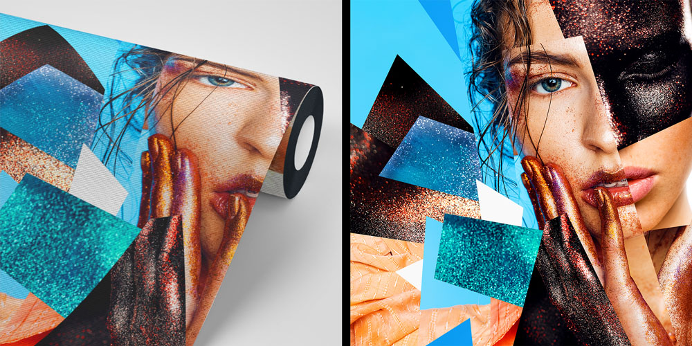 Modern Sanat Tarzı Kadın Portreli Kuaför Duvar Kağıdı 5698