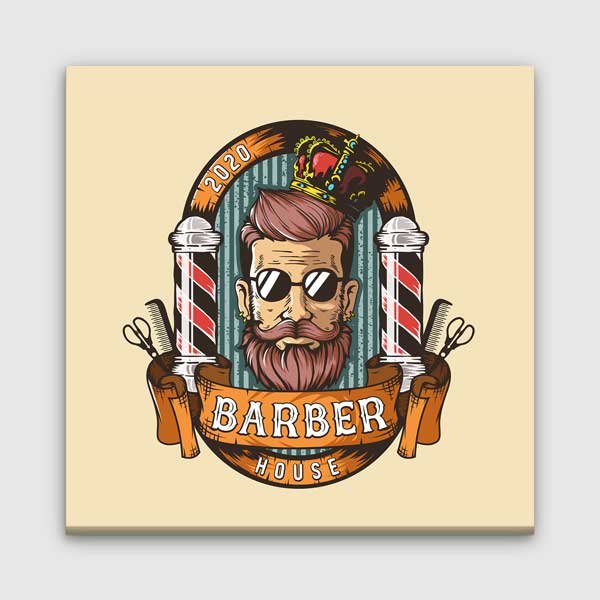 Klasik Barber House Retro Berber Duvar Tablosu – 5680