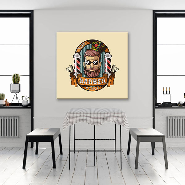 Klasik Barber House Retro Berber Duvar Tablosu – 5680