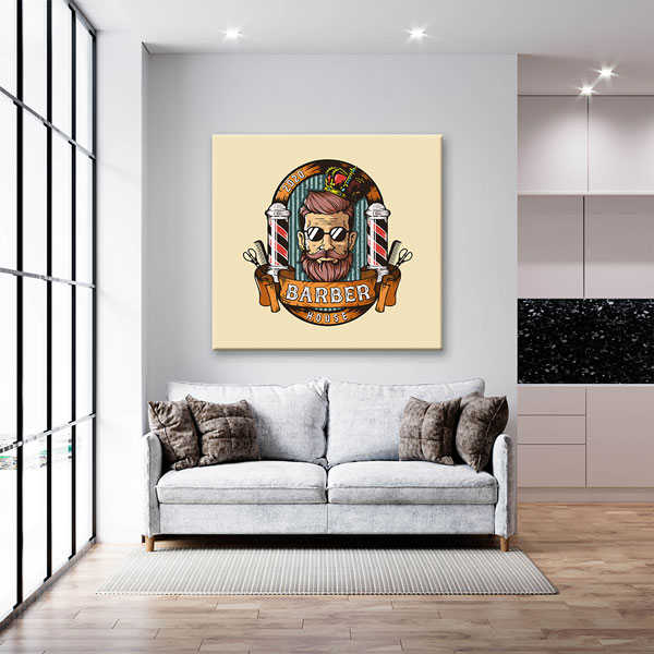 Klasik Barber House Retro Berber Duvar Tablosu – 5680