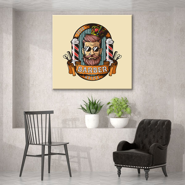 Klasik Barber House Retro Berber Duvar Tablosu – 5680