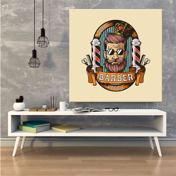 Klasik Barber House Retro Berber Duvar Tablosu – 5680