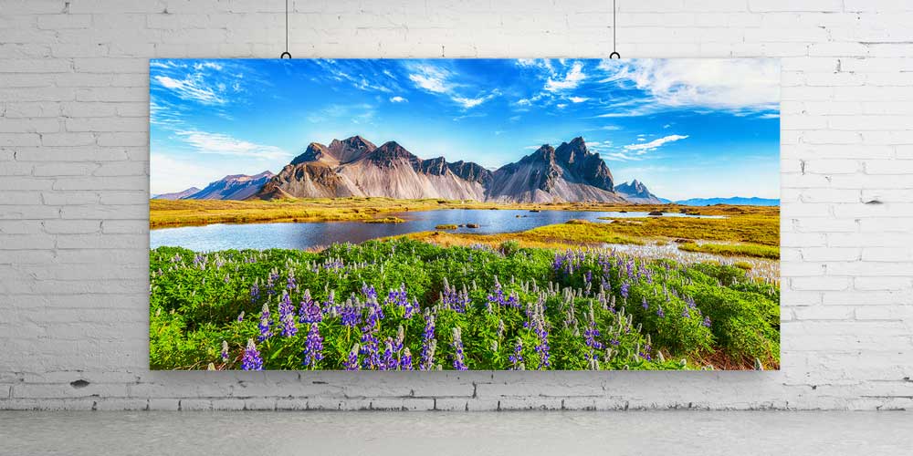 İzlanda Vestrahorn Dağ Manzarası Büyük Ebat Duvar Dekor 14265