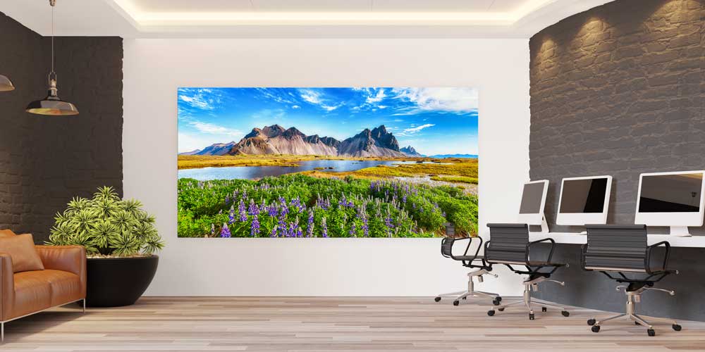 İzlanda Vestrahorn Dağ Manzarası Büyük Ebat Duvar Dekor 14265