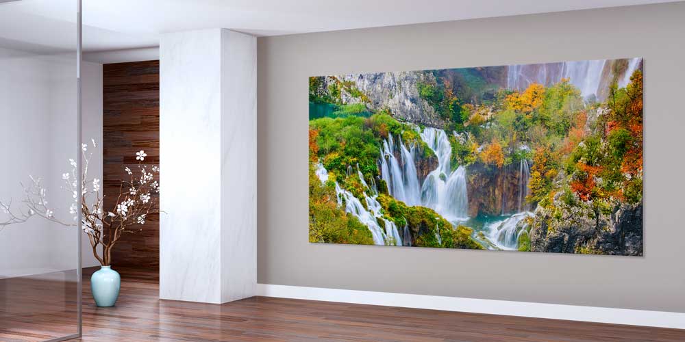 Sonbahar Şelaleleri Doğal Manzara Panoramik Büyük Ebat Duvar Dekoru 14211