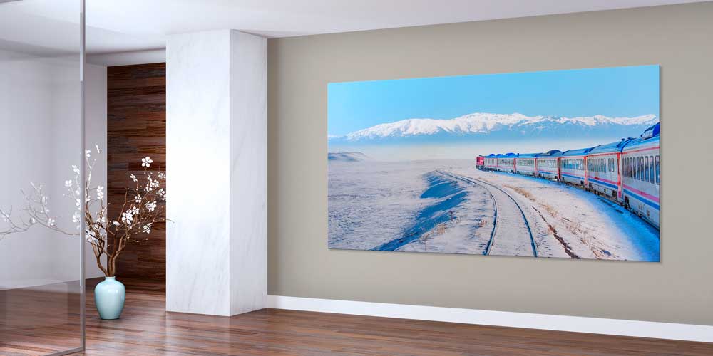 Doğu Anadolu Karlı Tren Manzaralı Büyük Ebat Duvar Dekoru 11860