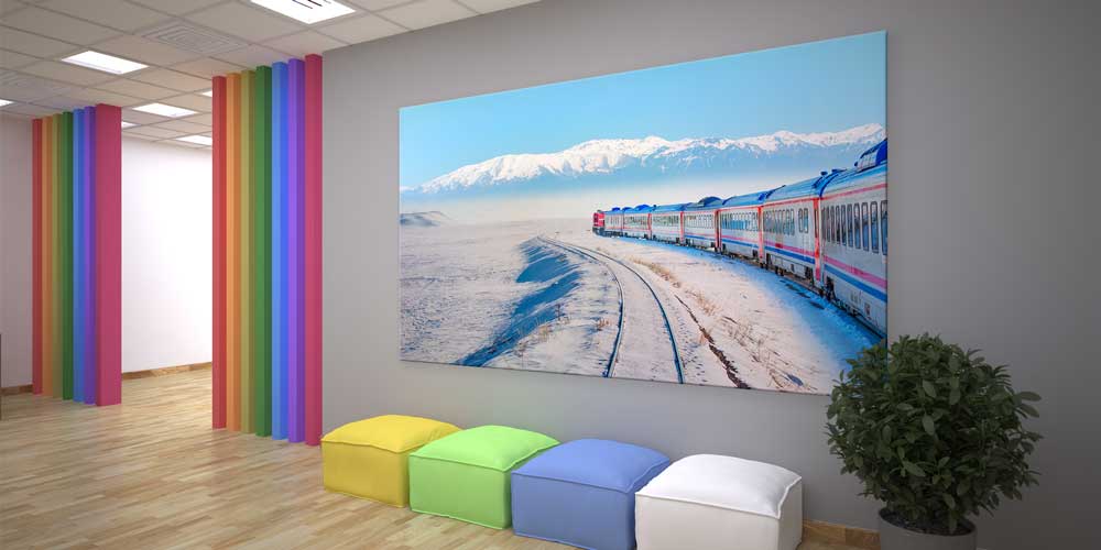 Doğu Anadolu Karlı Tren Manzaralı Büyük Ebat Duvar Dekoru 11860