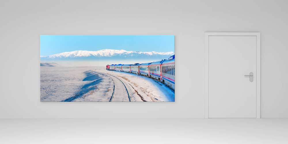 Doğu Anadolu Karlı Tren Manzaralı Büyük Ebat Duvar Dekoru 11860