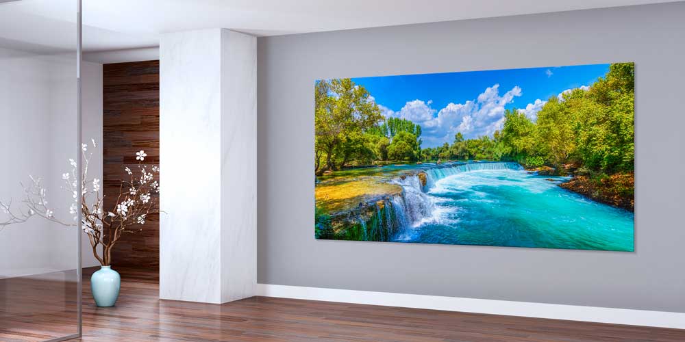 Turkuaz Şelale ve Orman Manzarası Büyük Ebat Duvar Dekoru 11873