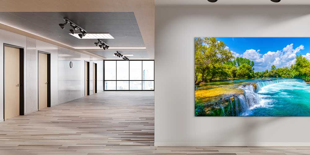 Turkuaz Şelale ve Orman Manzarası Büyük Ebat Duvar Dekoru 11873