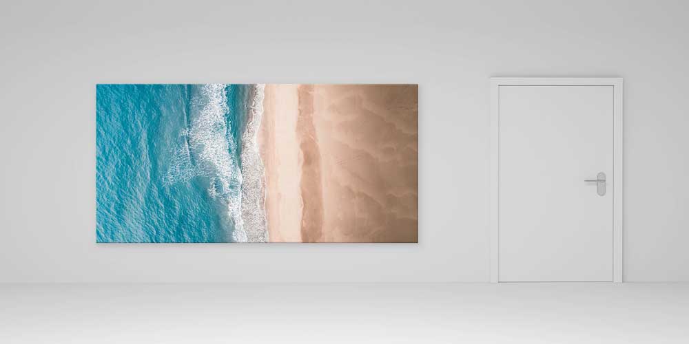 Havadan Görünümlü Deniz ve Kum Şeridi Manzaralı Büyük Ebat Duvar Dekor Ürünü 11893