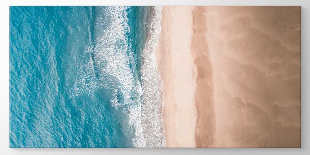 Havadan Görünümlü Deniz ve Kum Şeridi Manzaralı Büyük Ebat Duvar Dekor Ürünü 11893