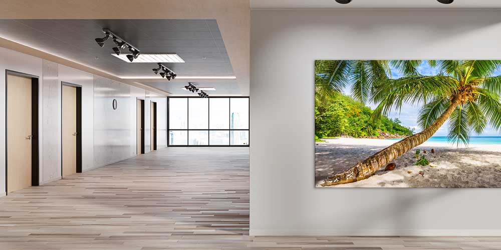 Tropik Palmiye Sahil Manzarası Büyük Ebat Duvar Dekoru 14017