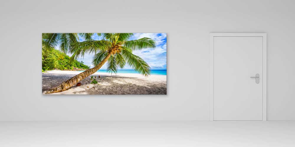Tropik Palmiye Sahil Manzarası Büyük Ebat Duvar Dekoru 14017