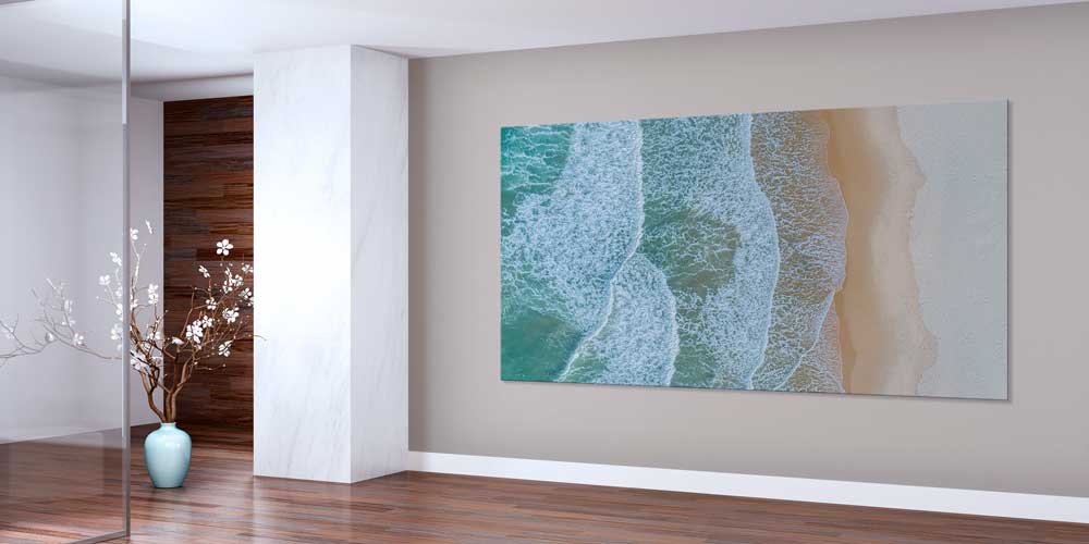 Sahil Dalgaları Üstten Görünüm Büyük Ebat Duvar Dekoru 14120