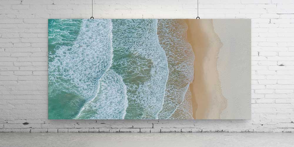 Sahil Dalgaları Üstten Görünüm Büyük Ebat Duvar Dekoru 14120