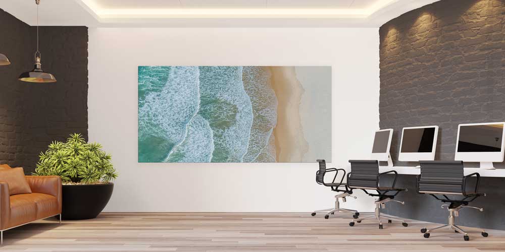 Sahil Dalgaları Üstten Görünüm Büyük Ebat Duvar Dekoru 14120