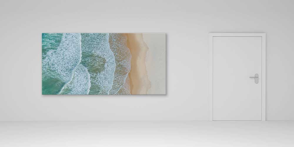 Sahil Dalgaları Üstten Görünüm Büyük Ebat Duvar Dekoru 14120