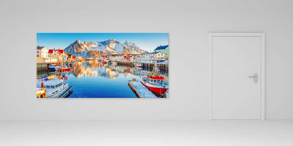 Dağ ve Deniz Manzarası Büyük Ebat Duvar Dekor Ürünü 14168