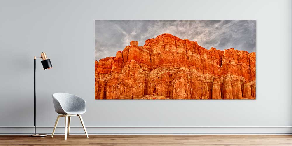 big-size-wall-art-14189-00 Kızıl Kanyon Kaya Duvarları Manzarası Büyük Ebat Duvar Dekor Ürünü 14189