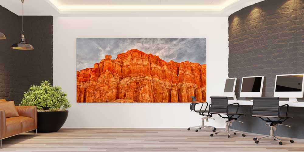 Kızıl Kanyon Kaya Duvarları Manzarası Büyük Ebat Duvar Dekor Ürünü 14189