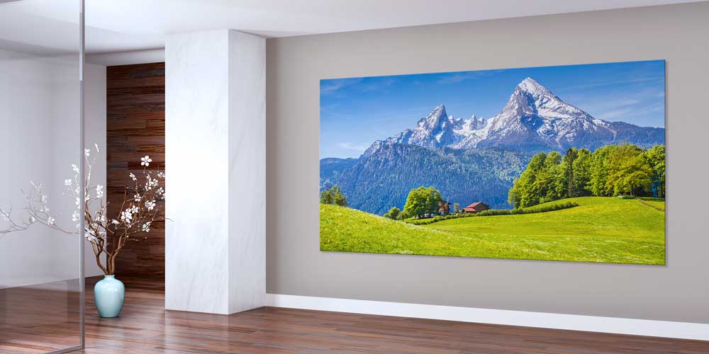 Alp Dağları Yeşil Vadi Panoramik Büyük Ebat Duvar Dekoru 14208