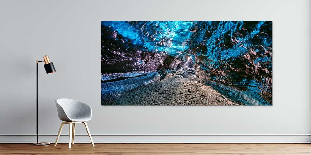 Buz Mağarası Işık Oyunları Panoramik Büyük Ebat Duvar Dekoru 14239
