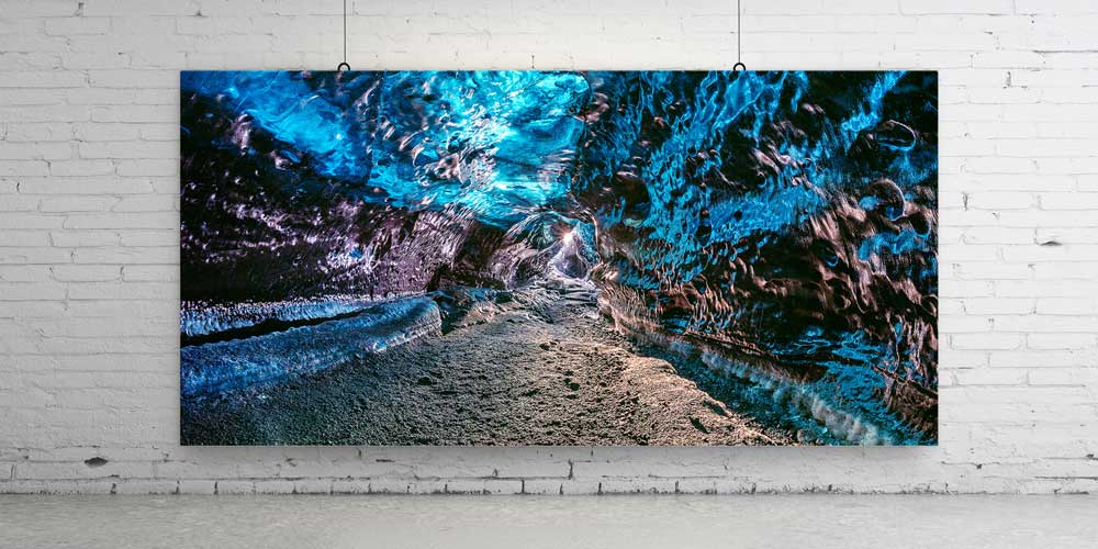 Buz Mağarası Işık Oyunları Panoramik Büyük Ebat Duvar Dekoru 14239