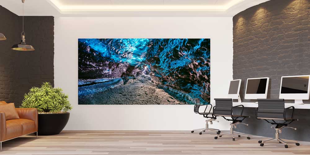Buz Mağarası Işık Oyunları Panoramik Büyük Ebat Duvar Dekoru 14239
