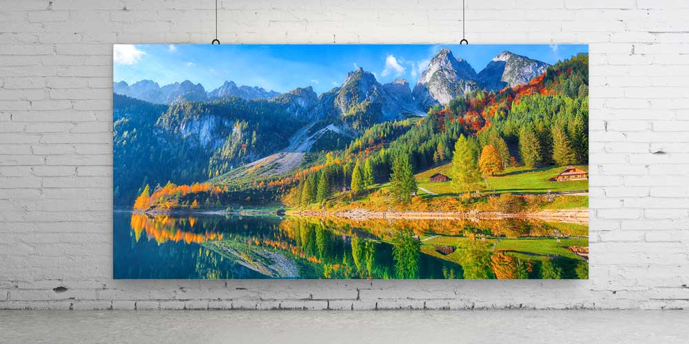 Dağ Gölü Sonbahar Yansımaları Büyük Ebat Duvar Dekoru 14241
