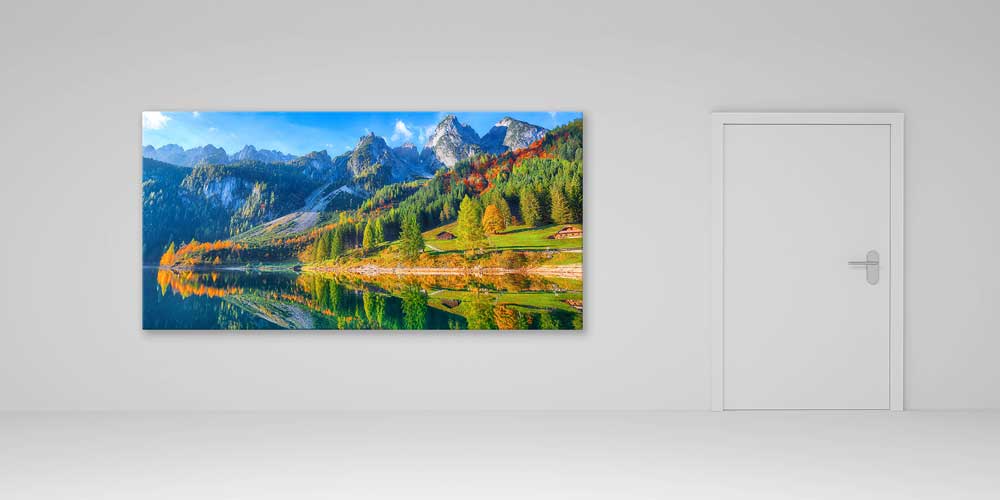 Dağ Gölü Sonbahar Yansımaları Büyük Ebat Duvar Dekoru 14241