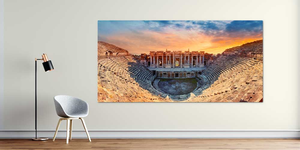 Antik Amfi Tiyatro Gün Batımı Manzaralı Büyük Ebat Duvar Dekor Ürünü 11881