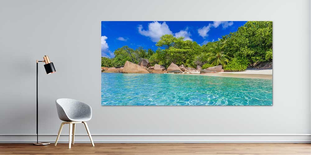 Tropik Sahil ve Turkuaz Su Büyük Ebat Duvar Dekoru 13999