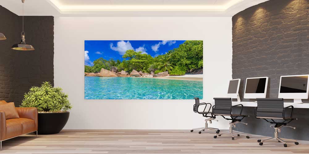 Tropik Sahil ve Turkuaz Su Büyük Ebat Duvar Dekoru 13999