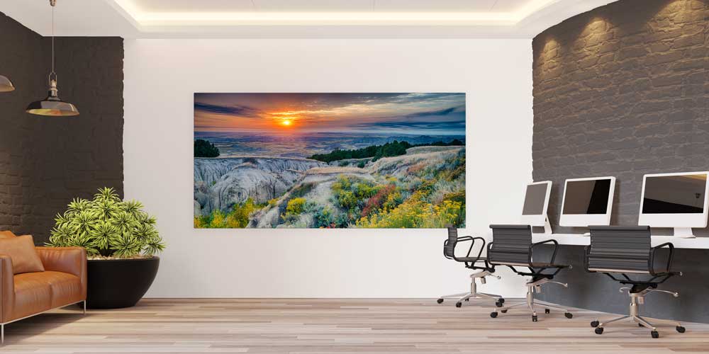 Gün Batımı Vadi Manzarası Büyük Ebat Duvar Dekoru 14002