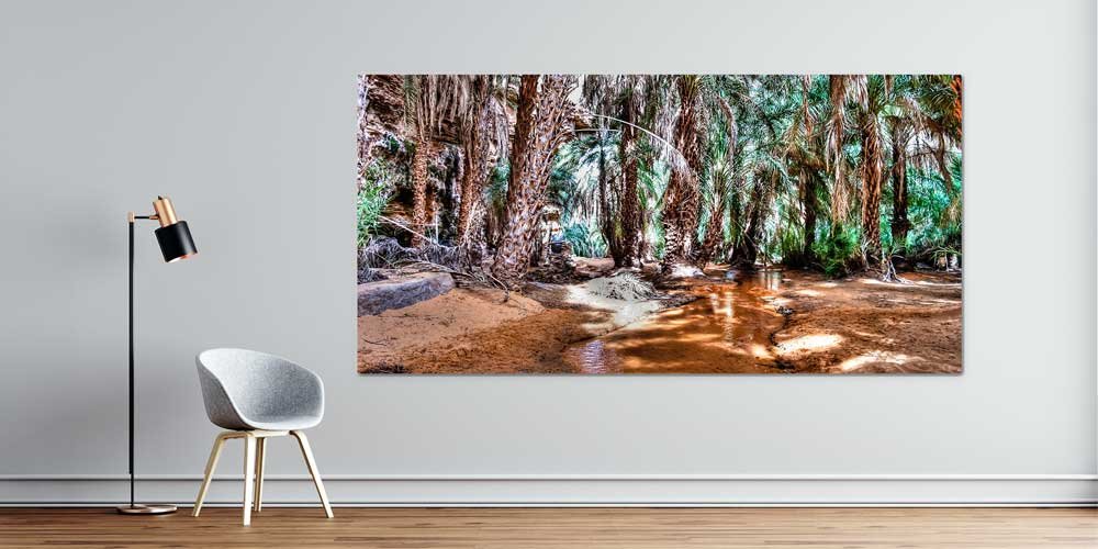 Vaha ve Palmiye Ormanı Büyük Ebat Duvar Dekoru 14003