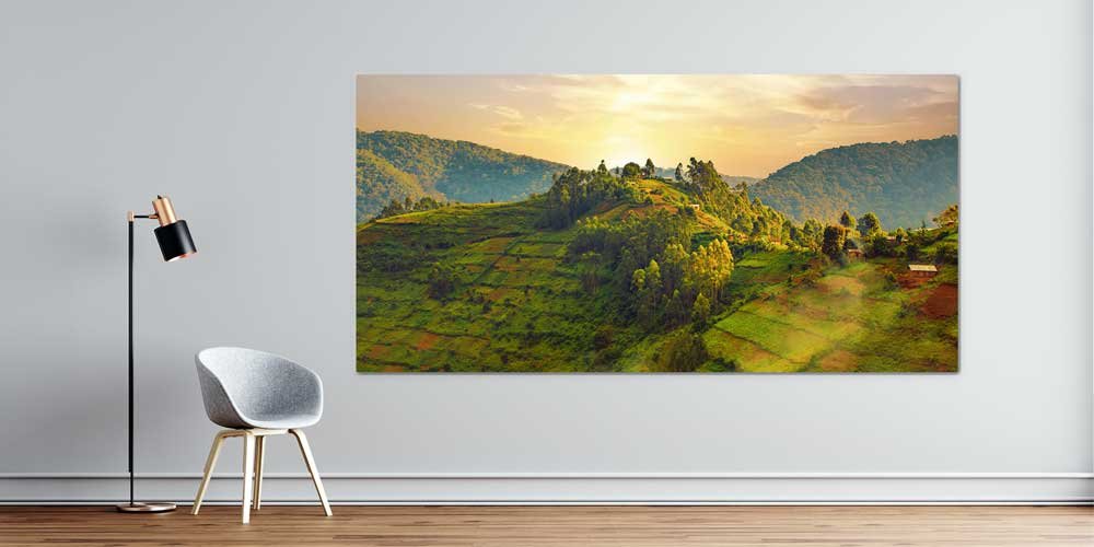 Teraslı Dağ Manzarası Büyük Ebat Duvar Dekoru 14004