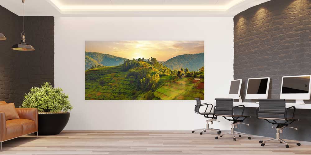 Teraslı Dağ Manzarası Büyük Ebat Duvar Dekoru 14004