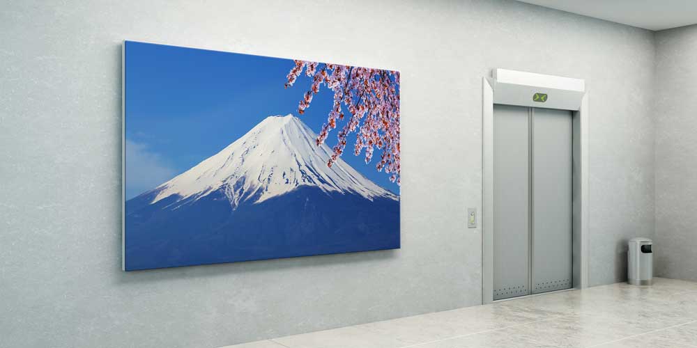 big-size-wall-design-14030-05 Büyük Ebat Fuji Dağı ve Sakura Çiçekleri Duvar Dekoru 14030